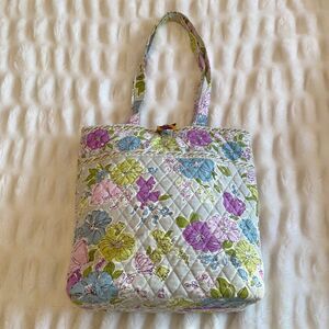 Vera Bradley Blue and Green Floral Tote Shoulder Bag